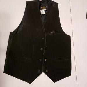 Vintage Black Suede vest medium excellent condition